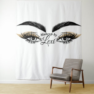 Pretty Eyes Schönheitssalon Make-up Wimpern Augenw Wandteppich