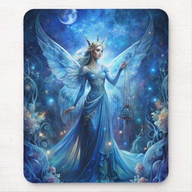 Pretty Fairy in Blue  Mousepad (Vorne)