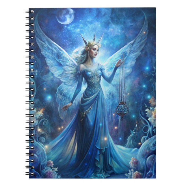 Pretty Fairy in Blue  Notizblock (Vorderseite)