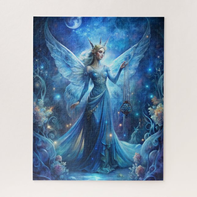 Pretty Fairy in Blue  Puzzle (Vertikal)