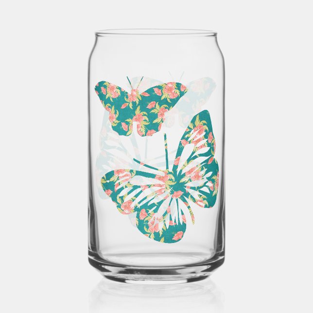 Pretty Floral Butterflies Dosenglas (Vorderseite)