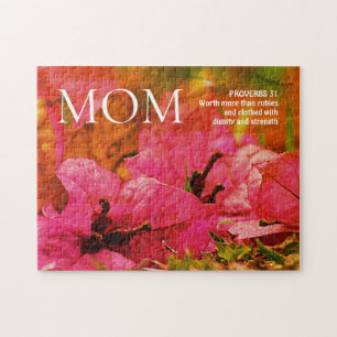 Pretty Floral Mom Proverbs 31 Puzzle