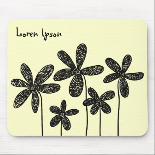 Pretty Flowers - Cream Mousepad