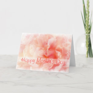 Pretty Fluffy Pink Peony Mother's Day Card Karte