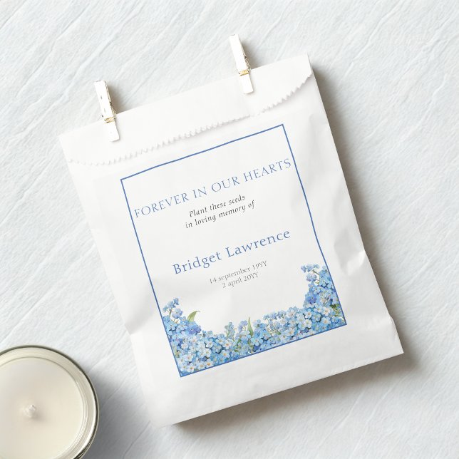 Pretty Forget-me-nots Funeral Seed Packet Geschenktütchen (Von Creator hochgeladen)