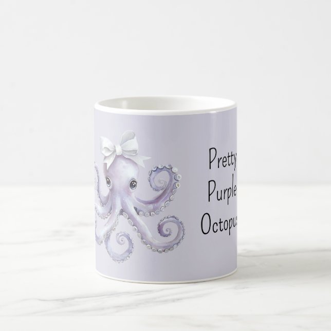 Pretty Girly Purple Octopus Kaffeetasse (Mittel)