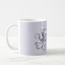 Pretty Girly Purple Octopus Kaffeetasse