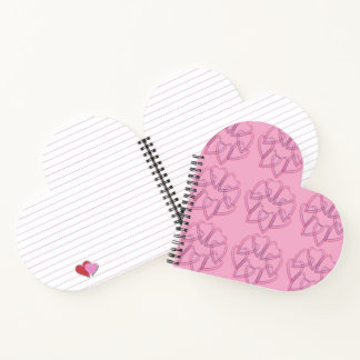 Pretty heart circle pattern notizbuch