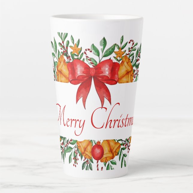 Pretty holiday banner custom milchtasse (Vorderseite)