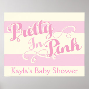 Pretty in Pink Baby Shower, Poster auf Deutsch