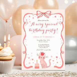 Pretty Kitty Geburtstag Einladung