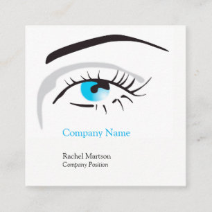Pretty Lashes Blue Eye Quadratische Visitenkarte