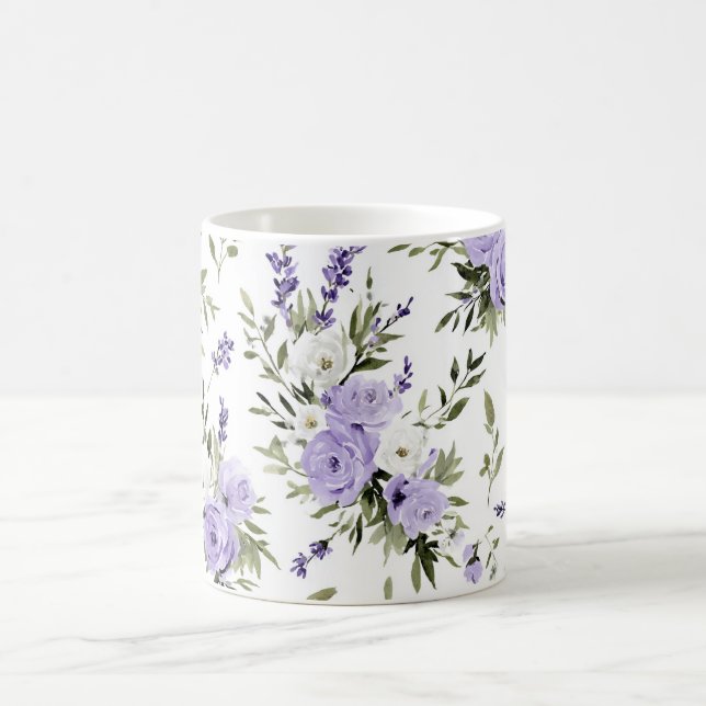 Pretty Lavender Flowers Kaffeetasse (Mittel)