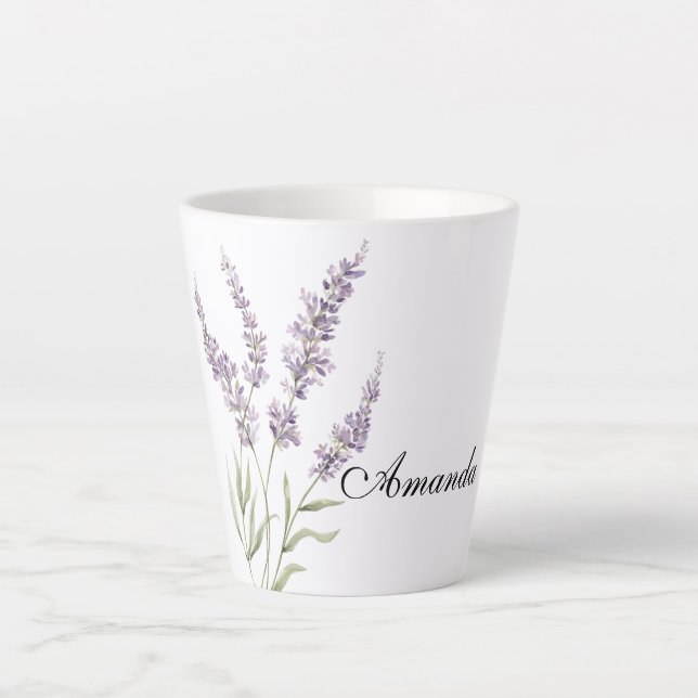 Pretty Lavender Flowers  Milchtasse (Vorderseite)