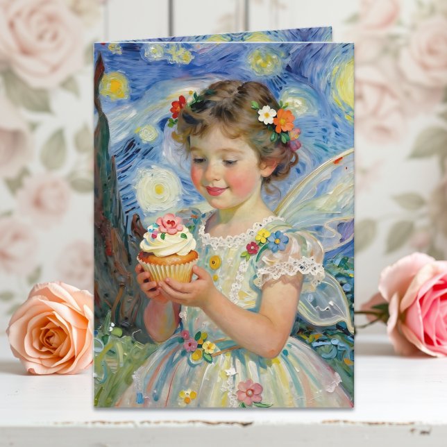 Pretty Little Fairy Girl & Butterfly Birthday Karte (Von Creator hochgeladen)