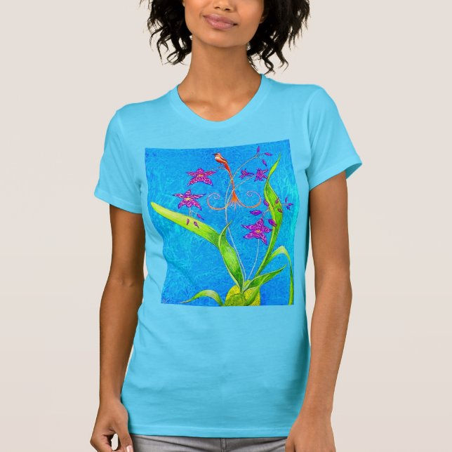 Pretty Little Orchid Bird  T-Shirt (Vorderseite)
