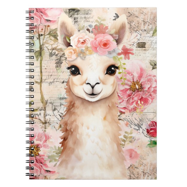 Pretty Llama Notebook Notizblock (Vorderseite)