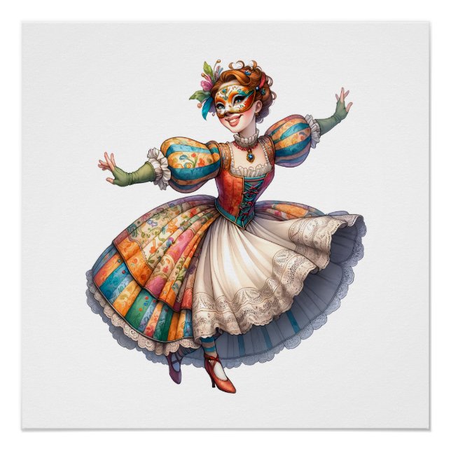 Pretty Masquerade Girl Theme Poster (Vorderseite)