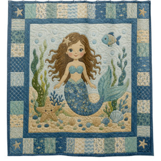 Pretty Mermaid Quilt Duschvorhang