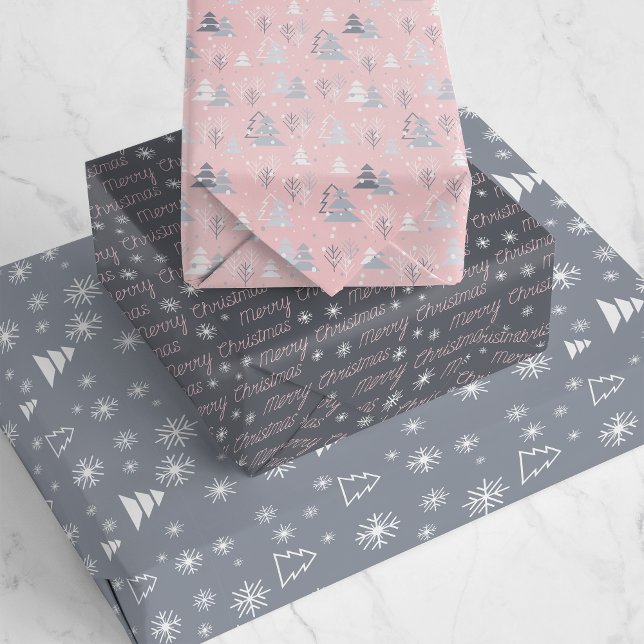Pretty Minimal Christmas Holiday Pattern Geschenkpapier Set (Von Creator hochgeladen)
