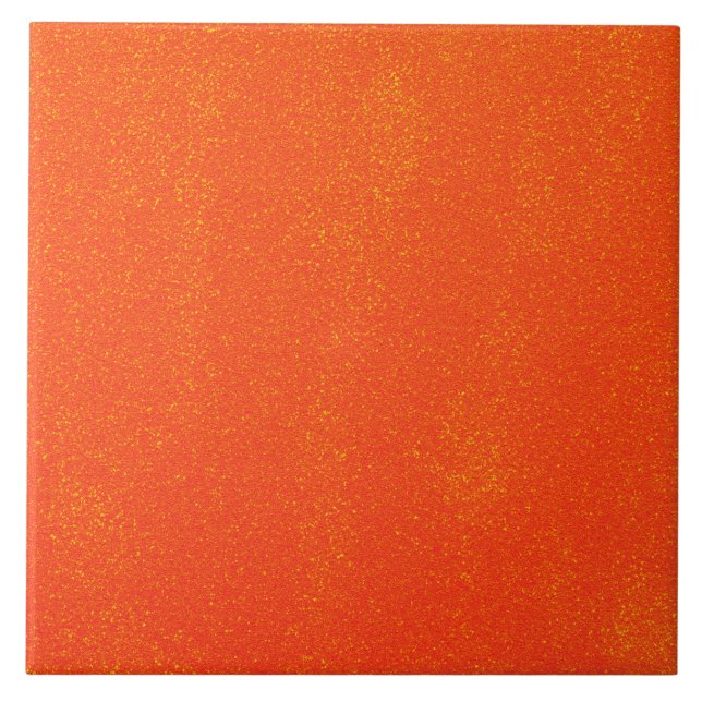 Pretty Orange Sparkly Mess Fliese (Vorderseite)
