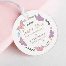 Pretty Pastel Butterflies Thank You Geschenkanhänger