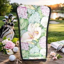 Pretty Pastel Calla Lily Personalized Golf Headcover