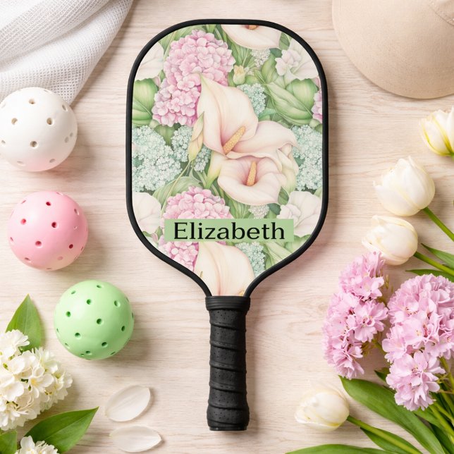 Pretty Pastel Calla Lily Personalized Pickleball Schläger (Von Creator hochgeladen)