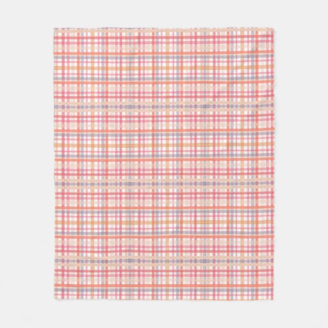 Pretty Pastel Plaid Fleecedecke (Vorderseite)