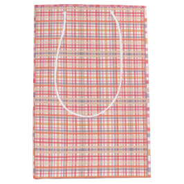 Pretty Pastel Plaid Mittlere Geschenktüte