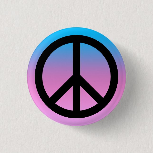 Pretty Peace Symbol Button (Vorderseite)