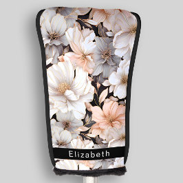 Pretty Peach and White Peony Personalized Golf Headcover