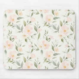 Pretty Peach Flowers Mousepad