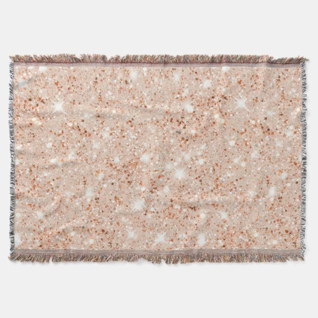 Pretty Peach Glitter Decke (Vorderseite)