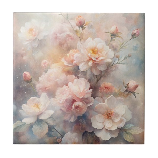 Pretty Pink and White Flowers  Fliese