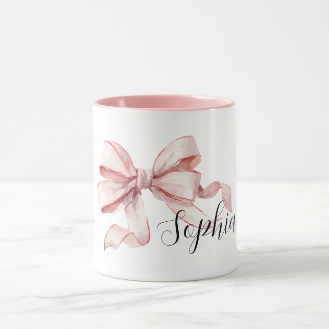 Pretty Pink Bow Tasse (Zentrum)
