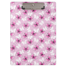 Pretty Pink Butterfly Clipboard Klemmbrett