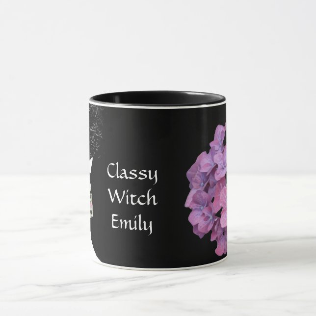 Pretty pink floral fashion girl face femme mug tasse (Zentrum)