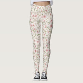 Pretty Pink Flowers Leggings