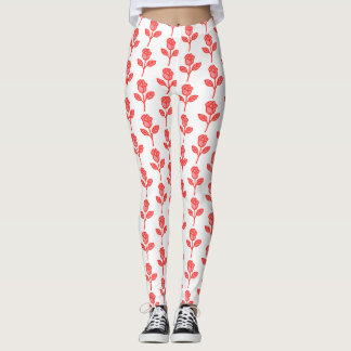 Pretty Pink Roses Trendy Leggings