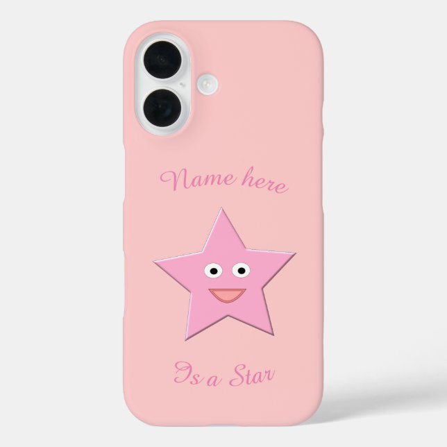 Pretty Pink Star Custom Case-Mate iPhone Hülle (Rückseite)
