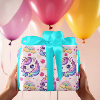 Pretty Pink Unicorns  Geschenkpapier Set