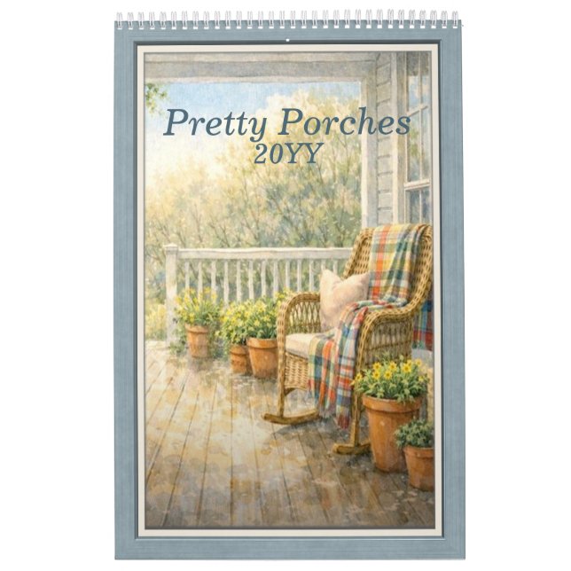 Pretty Porches 2026 – A Watercolor Calendar Kalender (Titelbild)