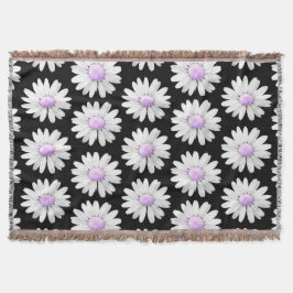 Pretty Purple Dotted Daisy's Decke