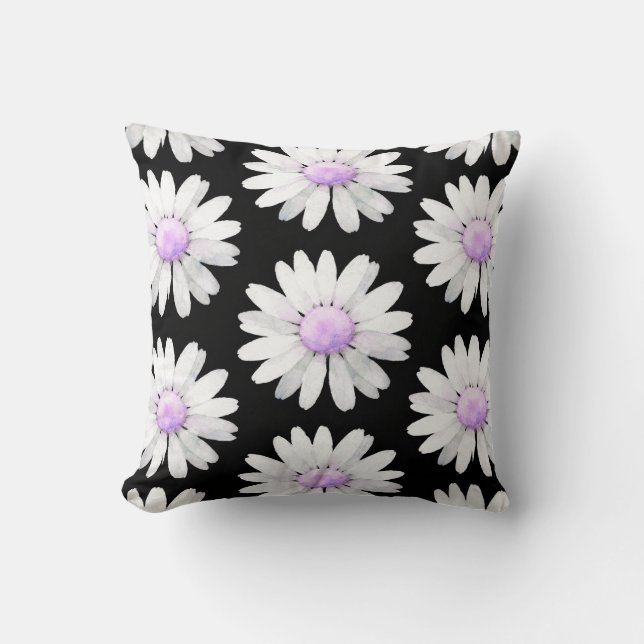 Pretty Purple Dotted Daisy's Kissen (Vorderseite)