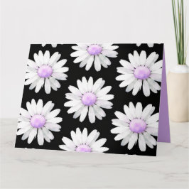 Pretty Purple Dotted Daisy's (personalize) Dankeskarte