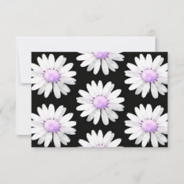 Pretty Purple Dotted Daisy's (personalize) Dankeskarte