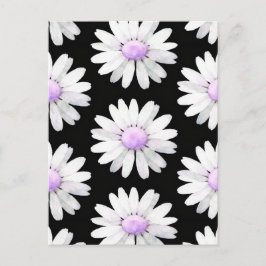Pretty Purple Dotted Daisy's Postkarte