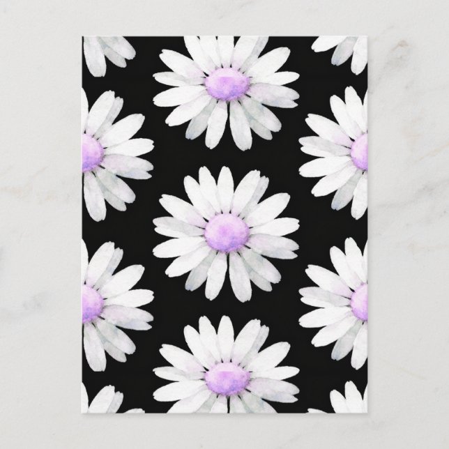 Pretty Purple Dotted Daisy's Postkarte (Vorderseite)