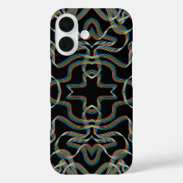 Pretty Rainbow Colored Ribbon Roll Pattern Art iPhone 16 Hülle